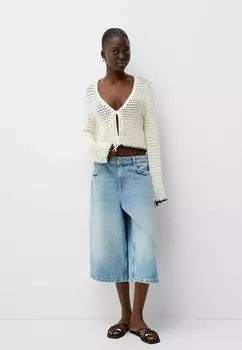 Кардиган RUSTIC Bershka, белый