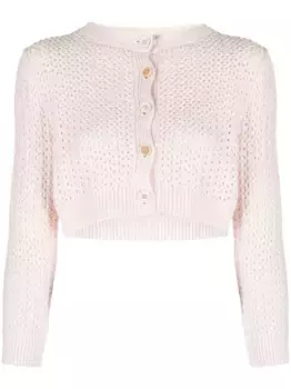 Кардиган рыхлой вязки с пайетками Fabiana Filippi, розовый
