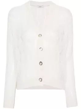 Кардиган с эффектом металлик Peserico, белый