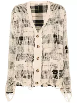 Кардиган с эффектом потертости R13, нейтральный