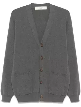 Кардиган с аппликацией логотипа Golden Goose, серый