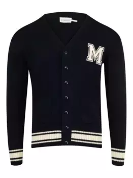 Кардиган с аппликацией логотипа MONCLER, синий