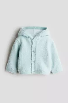 Кардиган с аппликациями H&M, бирюзовый
