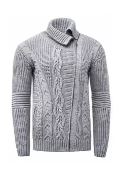 Кардиган с асимметричной молнией RUSTY NEAL, серый