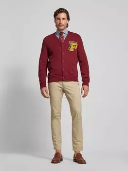 Кардиган с этикеткой-значком Polo Ralph Lauren, темно-красный