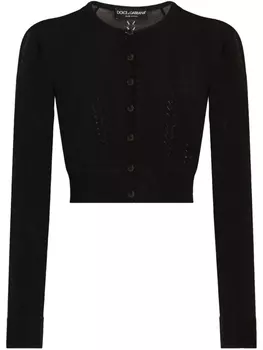 Кардиган с ажурными участками Dolce & Gabbana, черный