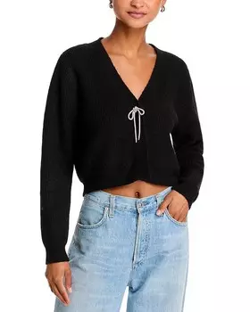 Кардиган с бантом AQUA, черный