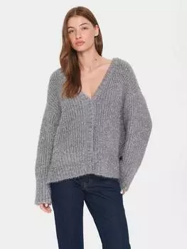 Кардиган с блестками halfa Saint Tropez, серебряный