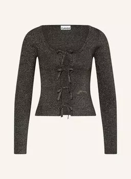 Кардиган с блестящей пряжей Ganni, мультиколор