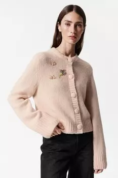 Кардиган с брошками & Other Stories, бежевый