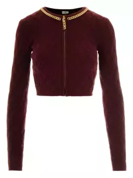 Кардиган с цепочками Elisabetta Franchi, красный