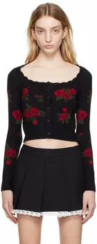 Кардиган с черной розой Shushu/Tong