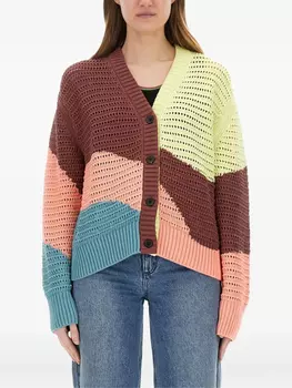 Кардиган с цветными блоками PS Paul Smith, коричневый