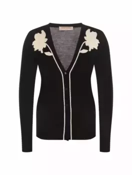 Кардиган с цветочной аппликацией Valentino Garavani, мультиколор