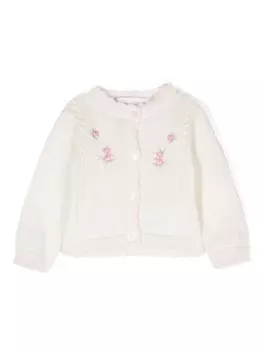 Кардиган с цветочной вышивкой Patachou, нейтральный цвет