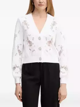 Кардиган с цветочным кружевом GUESS USA, белый
