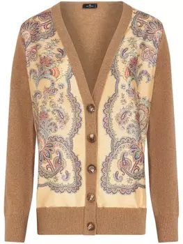 Кардиган с цветочным принтом ETRO, коричневый