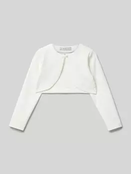 Кардиган с декоративным жемчугом Une Hautre Couture, экрю