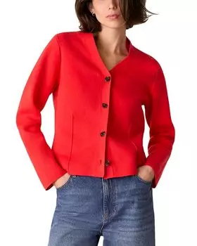 Кардиган с декоративными швами Whistles, красный