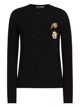 Кардиган с декорированными пуговицами DOLCE & GABBANA, черный