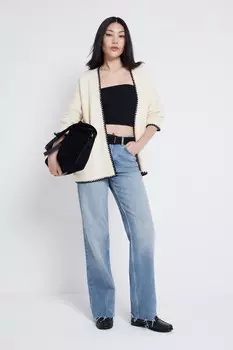 Кардиган с длинными рукавами River Island, бежевый