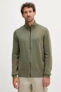 Кардиган с добавлением кашемира Boss Orange, зеленый