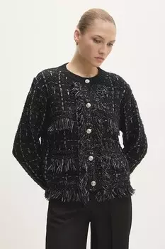 Кардиган с добавлением шерсти Answear.Lab, черный