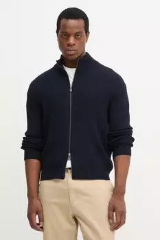 Кардиган с добавлением шерсти Armani Exchange, темно-синий