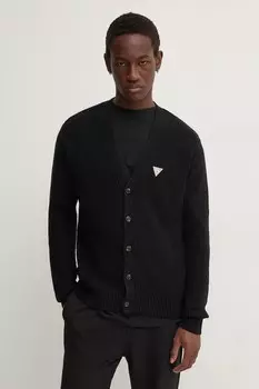 Кардиган с добавлением шерсти Guess Jeans, черный