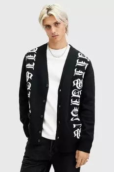 Кардиган с добавлением шерсти SCRIPTURE Allsaints, черный