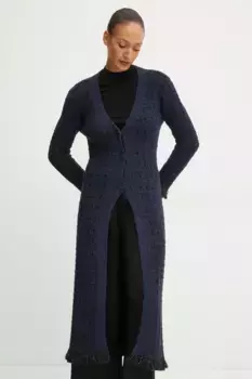 Кардиган с добавлением шерсти Twinset, темно-синий