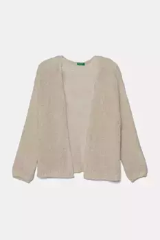 Кардиган с добавлением шерсти United Colors of Benetton, бежевый