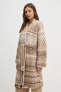 Кардиган с добавлением шерсти United Colors Of Benetton, бежевый