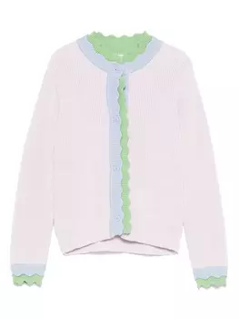 Кардиган с фестончатым краем Stella McCartney Kids, фиолетовый