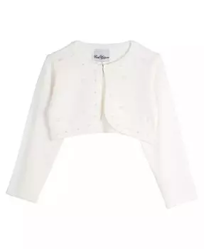 Кардиган с искусственным жемчугом для больших девочек Rare Editions, белый