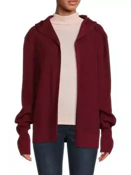 Кардиган с Капюшоном Alaïa из смесовой шерсти, красный