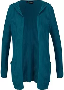 Кардиган с капюшоном Bpc Bonprix Collection, синий