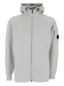 Кардиган с капюшоном и логотипом C.P. Company, серый
