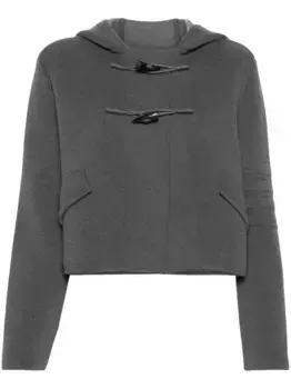 Кардиган с капюшоном THOM BROWNE, серый