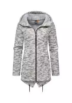 Кардиган с капюшоном wingi меланж Ragwear, цвет ash