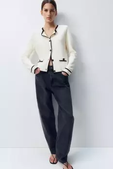 Кардиган с карманами H&M, бежевый