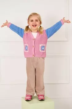 Кардиган с карманом крючком Jojo Maman Bb, розовый