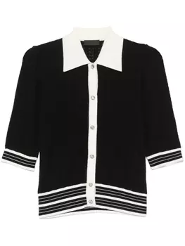 Кардиган с контрастной каймой LIU JO, черный