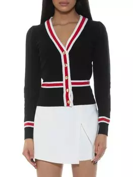 Кардиган с контрастной отделкой Alexia Admor, цвет Black Multi