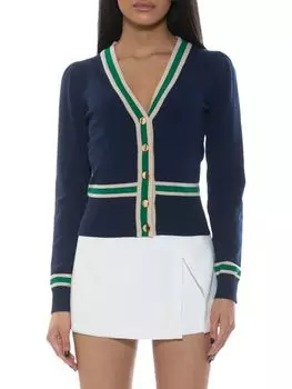 Кардиган с контрастной отделкой Alexia Admor, темно-синий