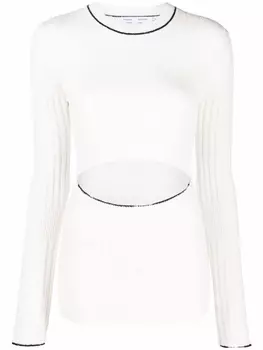 Кардиган с контрастной отделкой Proenza Schouler White Label, белый