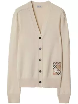 Кардиган с контрольной этикеткой Burberry, нейтральный цвет