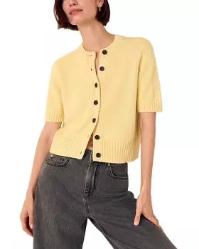 Кардиган с коротким рукавом Whistles, желтый