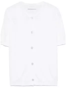 Кардиган с короткими рукавами Daniele Fiesoli, белый