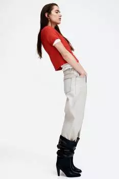 Кардиган с короткими рукавами H&M, красный